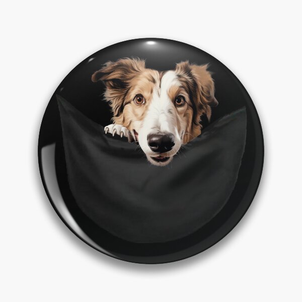Item preview, Dog in a Pocket Cute Borzoi  designed and sold by LovelyHappyGift.
