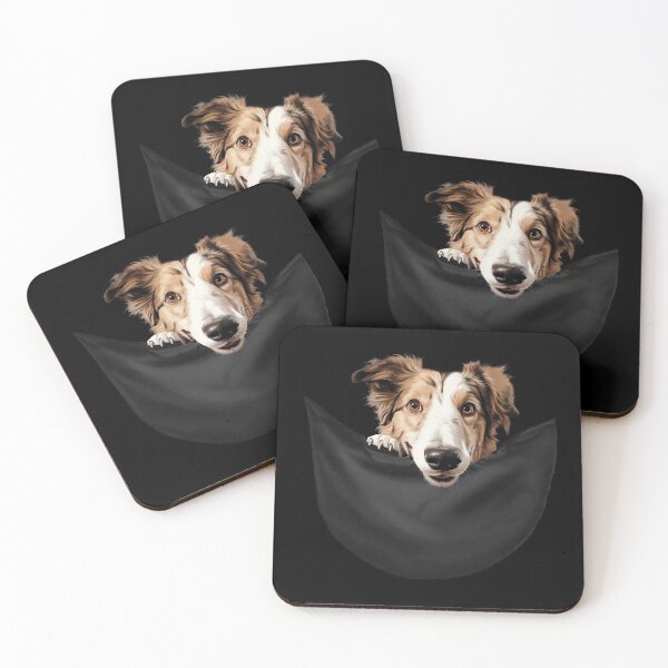 Item preview, Dog in a Pocket Cute Borzoi  designed and sold by LovelyHappyGift.