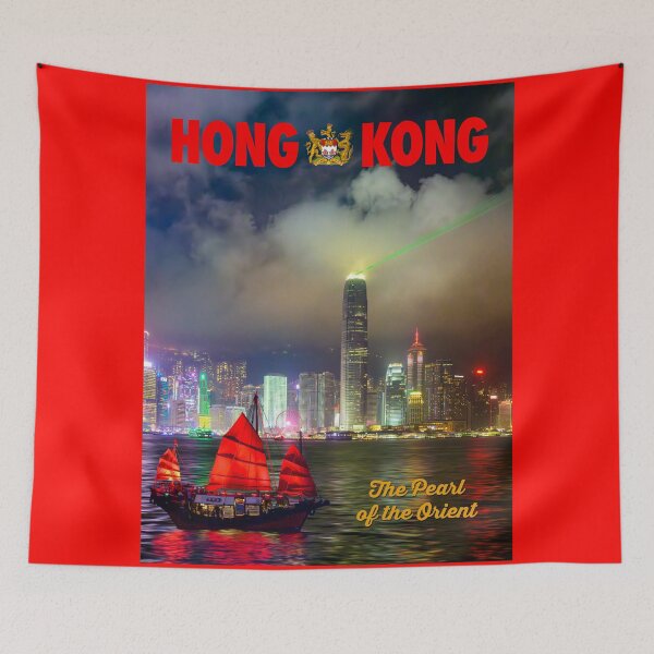 Item preview, Vintage Style Hong Kong Travel Poster - Pre-1997 designed and sold by travelwitheric.