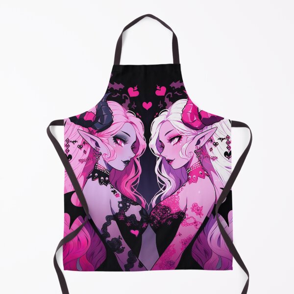 Item preview, Pink Symmetrical Goth Lesbian Anime Girls designed and sold by bubblegoth.