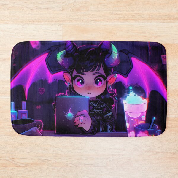 Item preview, Neon Demon Gamer Anime Girl designed and sold by bubblegoth.