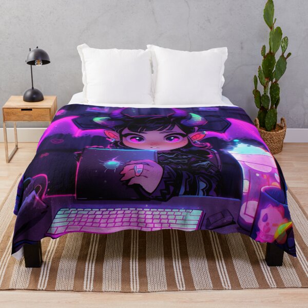 Item preview, Neon Demon Gamer Anime Girl designed and sold by bubblegoth.