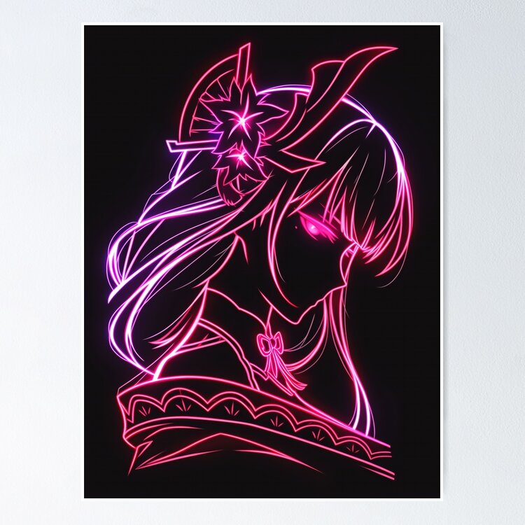 Neon Raiden Shogun Sticker