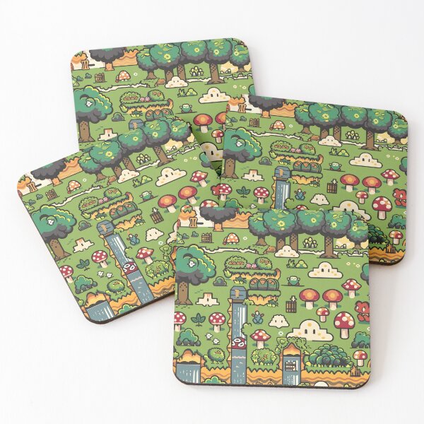 Item preview, Tiled Video Game Forest Level Pattern designed and sold by dcrc.