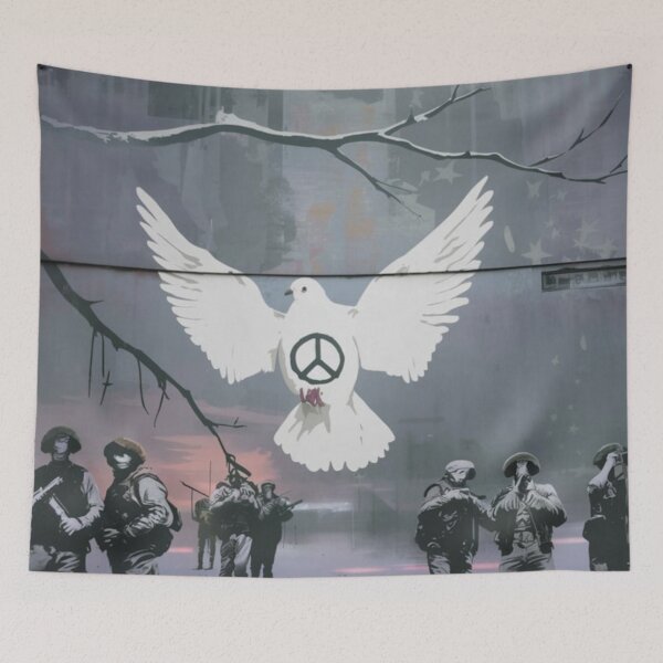Item preview, Banksy peace Bird- anti war banksy street art designed and sold by martin max.