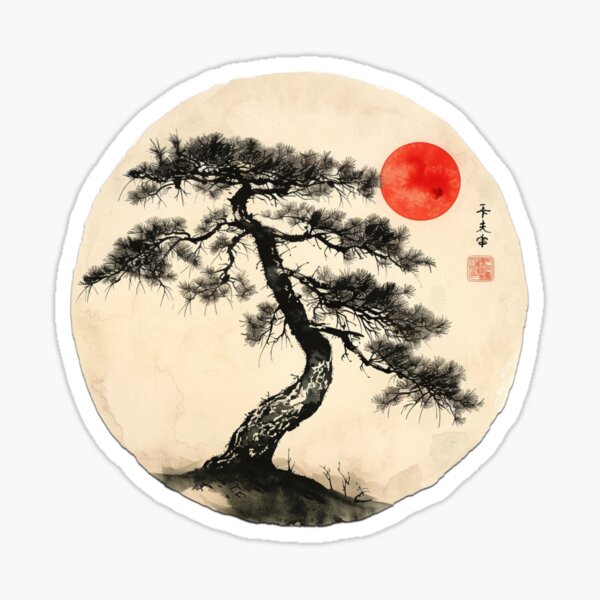 Item preview, Circle and Bonsai Tree designed and sold by Artcollectionus.