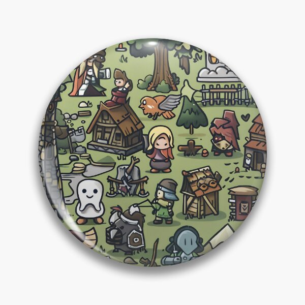 Item preview, Tiled Medieval Video Game Pattern  designed and sold by dcrc.