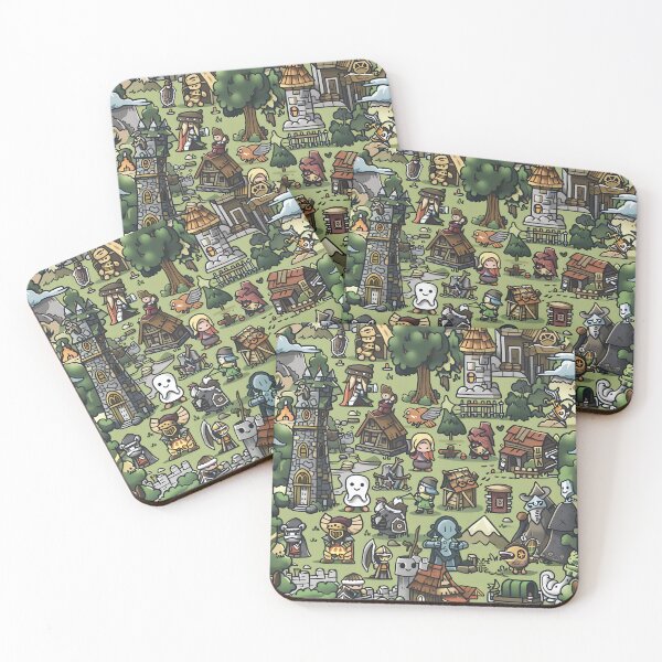 Item preview, Tiled Medieval Video Game Pattern  designed and sold by dcrc.