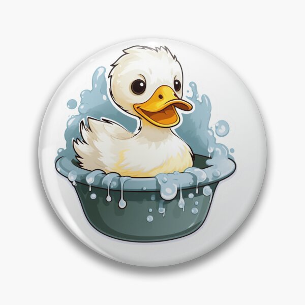 Item preview, Bathing Duck Cute Comedy Art Animal Bubbles Water Bath  designed and sold by SMARTKIT  DESIGNAGENCY.