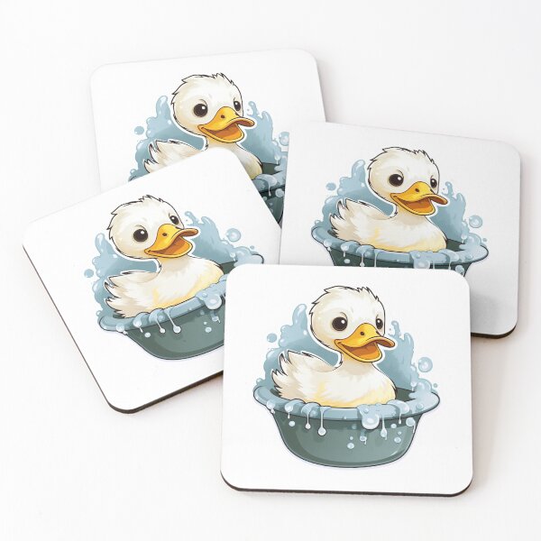 Item preview, Bathing Duck Cute Comedy Art Animal Bubbles Water Bath  designed and sold by SMARTKIT  DESIGNAGENCY.