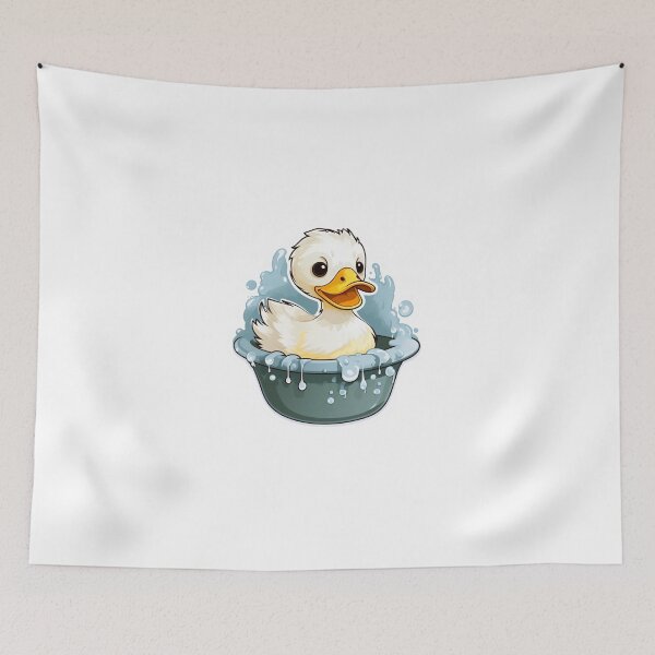 Item preview, Bathing Duck Cute Comedy Art Animal Bubbles Water Bath  designed and sold by SMARTKIT  DESIGNAGENCY.