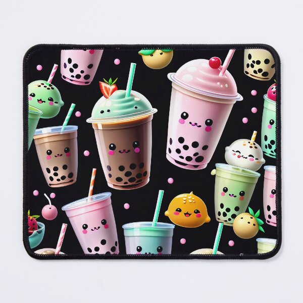 Item preview, Kawaii Bubble Boba Tea Pattern designed and sold by TheArtOfPat.