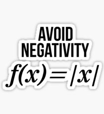 Avoid Negativity Math Equation Shirt Funny Math Teacher Gift Sticker