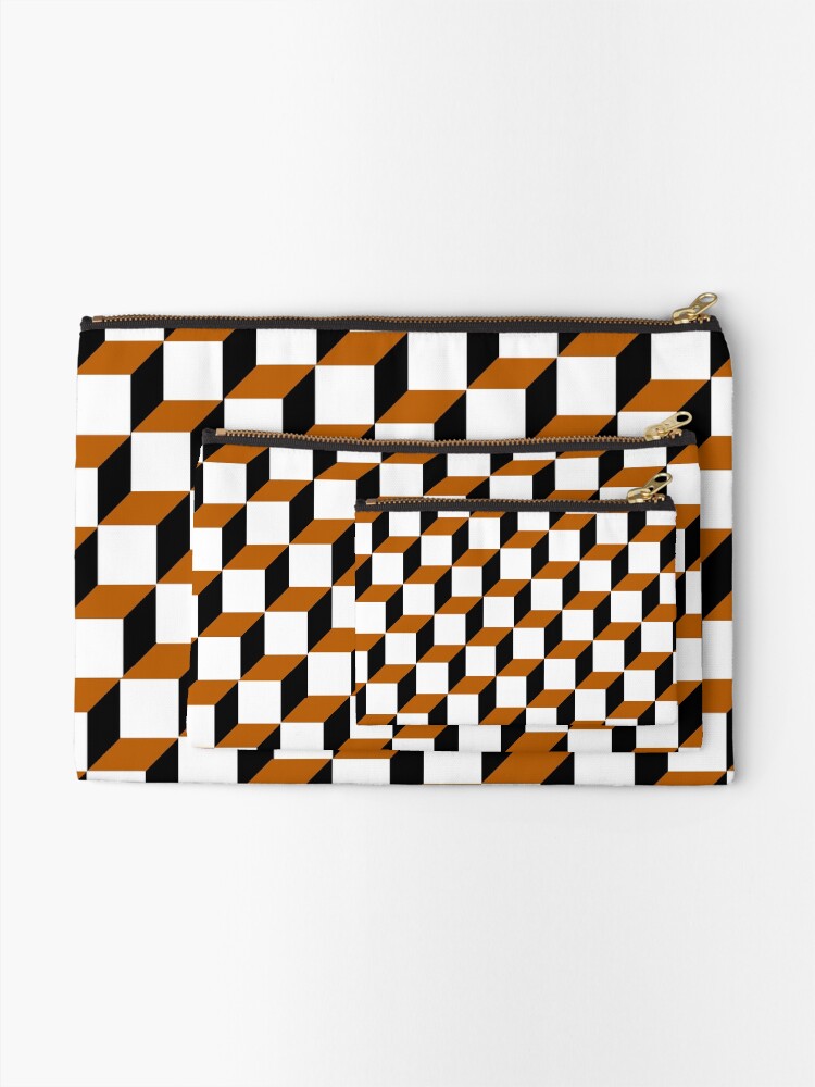 Alternate view of Cubism Squared Zipper Pouch