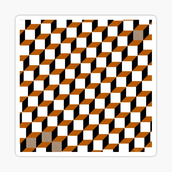 Cubism Squared Sticker