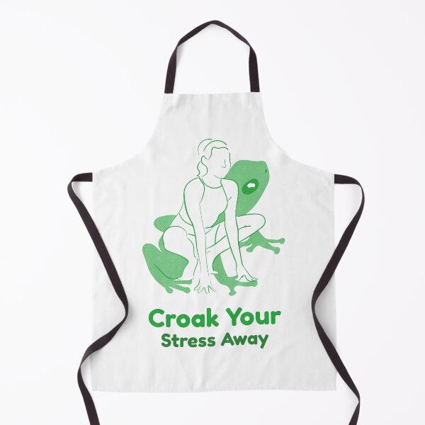 Item preview, Frog Pose, Croak Your Stress Away designed and sold by LyricsWear.