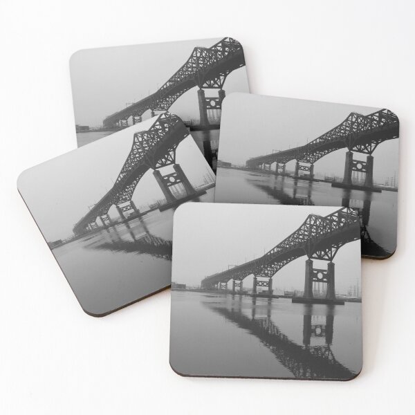 Item preview, Pulaski Skyway Bridge Reflection Hackensack River Jersey City  designed and sold by BradKnorrArt.