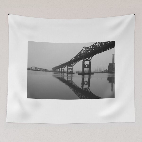 Item preview, Pulaski Skyway Bridge Reflection Hackensack River Jersey City  designed and sold by BradKnorrArt.