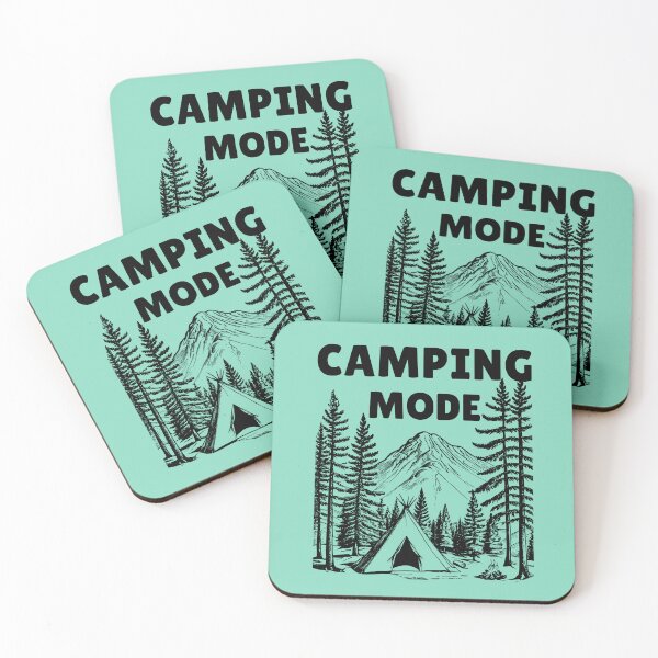 Item preview, Campsite in Mountains - Camping Mode Black and White designed and sold by greenwhite25.