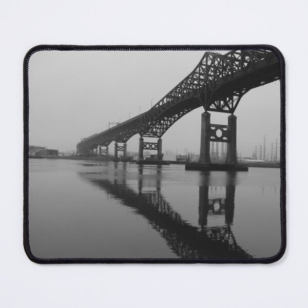 Item preview, Pulaski Skyway Bridge Reflection Hackensack River Jersey City designed and sold by BradKnorrArt.