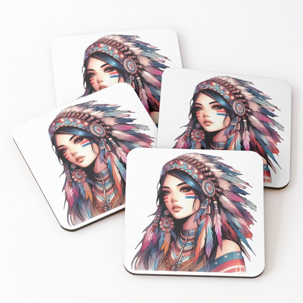 Item preview, Native American, Beauty, Red Star | Catsie Cat designed and sold by yelkenb.