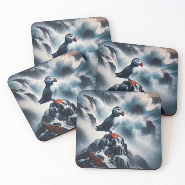 Item preview, Puffin crashing waves designed and sold by Truck Stop One.