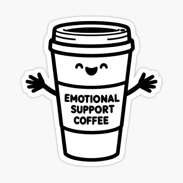 Item preview, Emotional Support Coffee designed and sold by theartfulaspie.