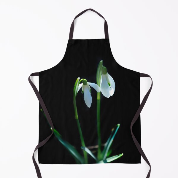 Item preview, White snowdrops on black background designed and sold by olena2552.