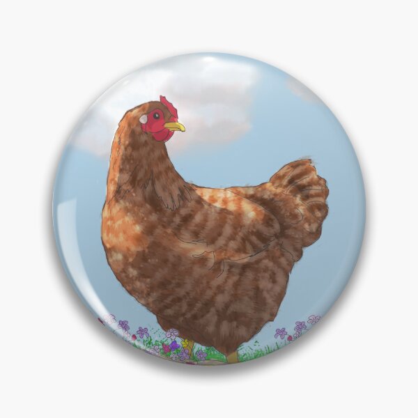 Item preview, Chicken with Wildflowers designed and sold by mediafreespirit.