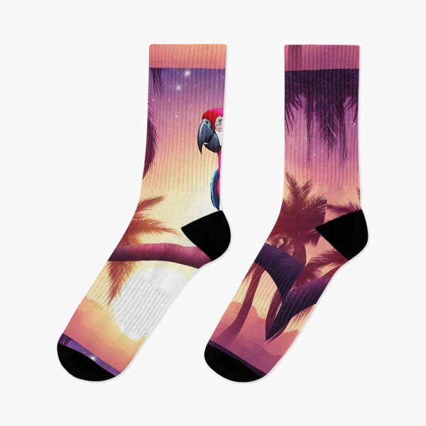 Item preview, Copy of Parrot and palms at evening, sky fall of stars, exotic vibes designed and sold by Sugar Wisdom .