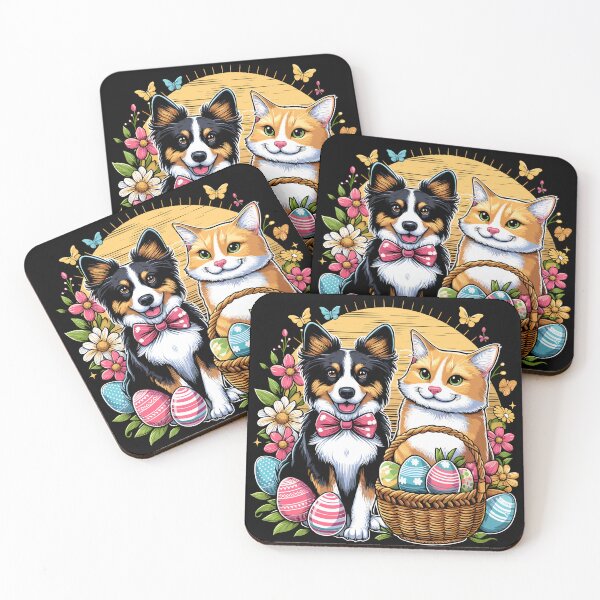 Item preview, Easter Pals Dog Cat Easter Egg Hunt designed and sold by Quirky Shirts.