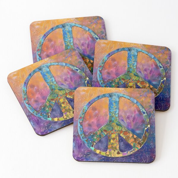 Item preview, Colorful painted abstract peace sign designed and sold by dcrc.