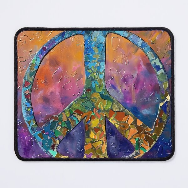 Item preview, Colorful painted abstract peace sign designed and sold by dcrc.