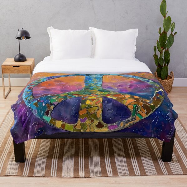 Item preview, Signo de la paz abstracto pintado de colores designed and sold by dcrc.