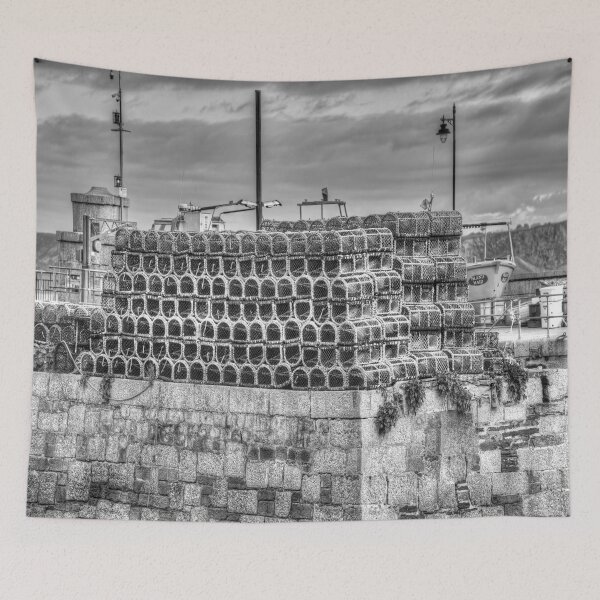 Item preview, Lobster Pots Newquay Harbor Cornwall designed and sold by Londonimages.