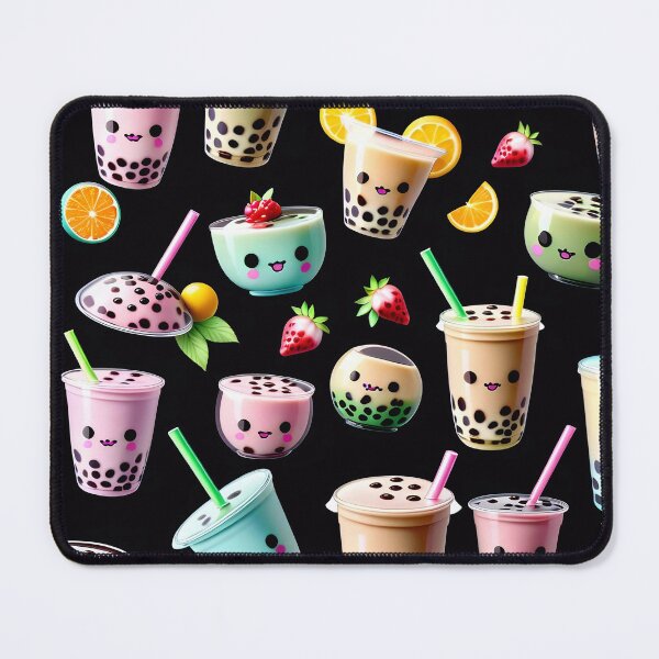 Item preview, Kawaii Bubble Boba Tea Pattern designed and sold by TheArtOfPat.