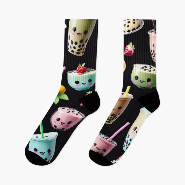 Item preview, Kawaii Bubble Boba Tea Pattern designed and sold by TheArtOfPat.