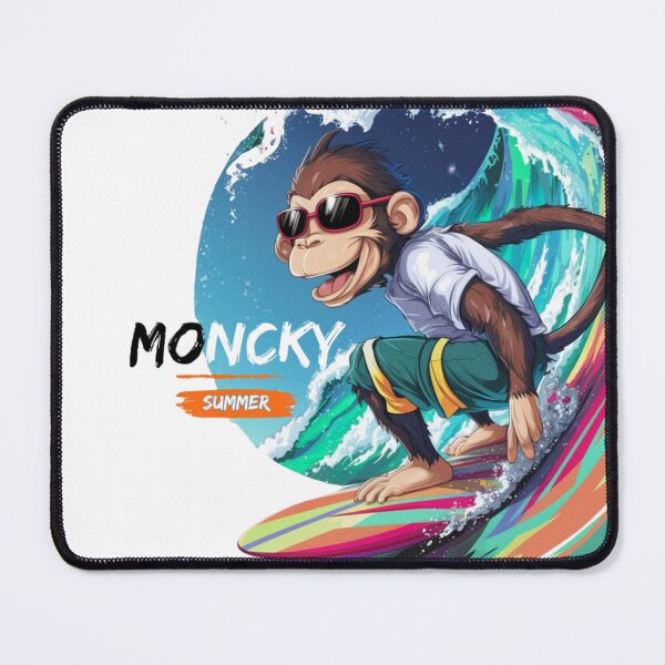Item preview, Funny Monky Surfing Cute Palm waves surfer lovers designed and sold by Vignola7.