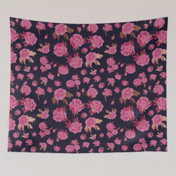 Item preview, Blush Blossoms: Pink, Navy, and Gold Marigold and Daisy Elegance - Inspired by Sydney's Spring designed and sold by Jay Dee Dearness.