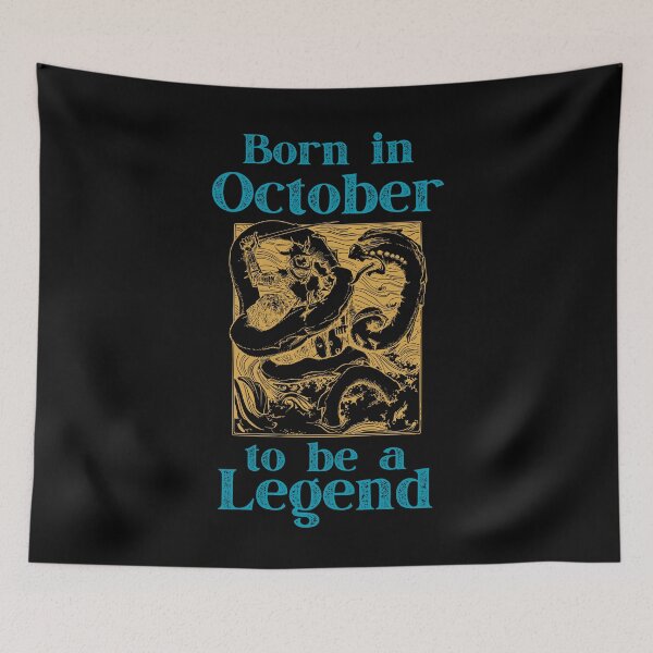 Item preview, Born in October to be a Legend - Brutal and Legendary clash designed and sold by Weknes.