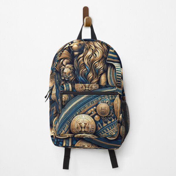 Item preview, Tutankhamen Gold and Blue Lion Egyptian Plaque Coin designed and sold by Emoji Emblems.