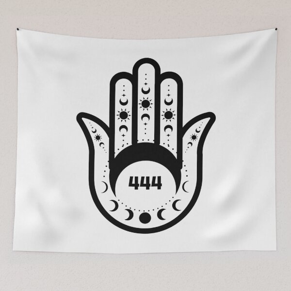 Item preview, 444 Angel Number Hamsa Hand  designed and sold by hamsasoul.