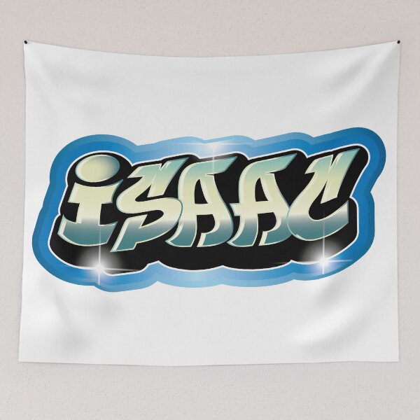 Item preview, Isaac name graffiti style designed and sold by 0ut0fSpace.