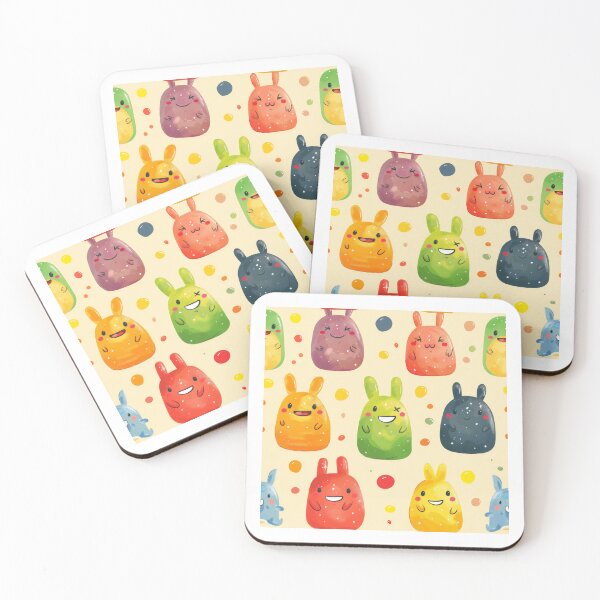 Item preview, Colorful Cute Cartoon Bunny Characters Pattern designed and sold by PICbyFemke.
