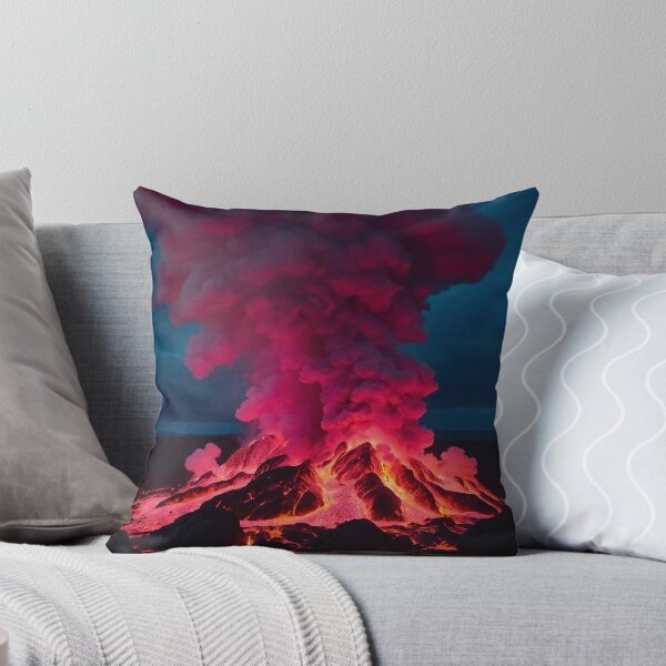Item preview, Pink Steam Coming Out Of Erupting Volcano designed and sold by SassyArtistry.