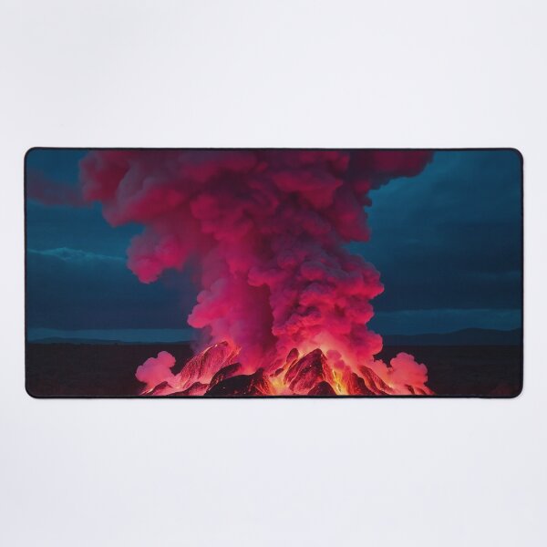 Item preview, Pink Steam Coming Out Of Erupting Volcano designed and sold by SassyArtistry.