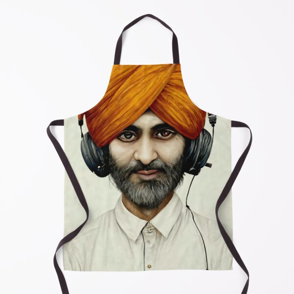 Item preview, Sikh man headphones 2 designed and sold by FOXandJAY.