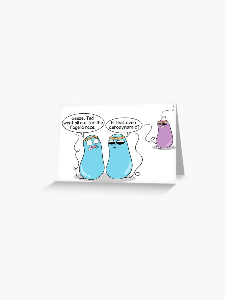 Thumbnail 1 of 2, Greeting Card, Flagella Fitness designed and sold by amoebasisters.