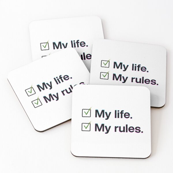 Item preview, Live your life, with your rules! Inspirational design with checkmarks. designed and sold by H Jonas.