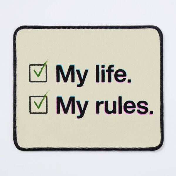 Item preview, Live your life, with your rules! Inspirational design with checkmarks. designed and sold by H Jonas.